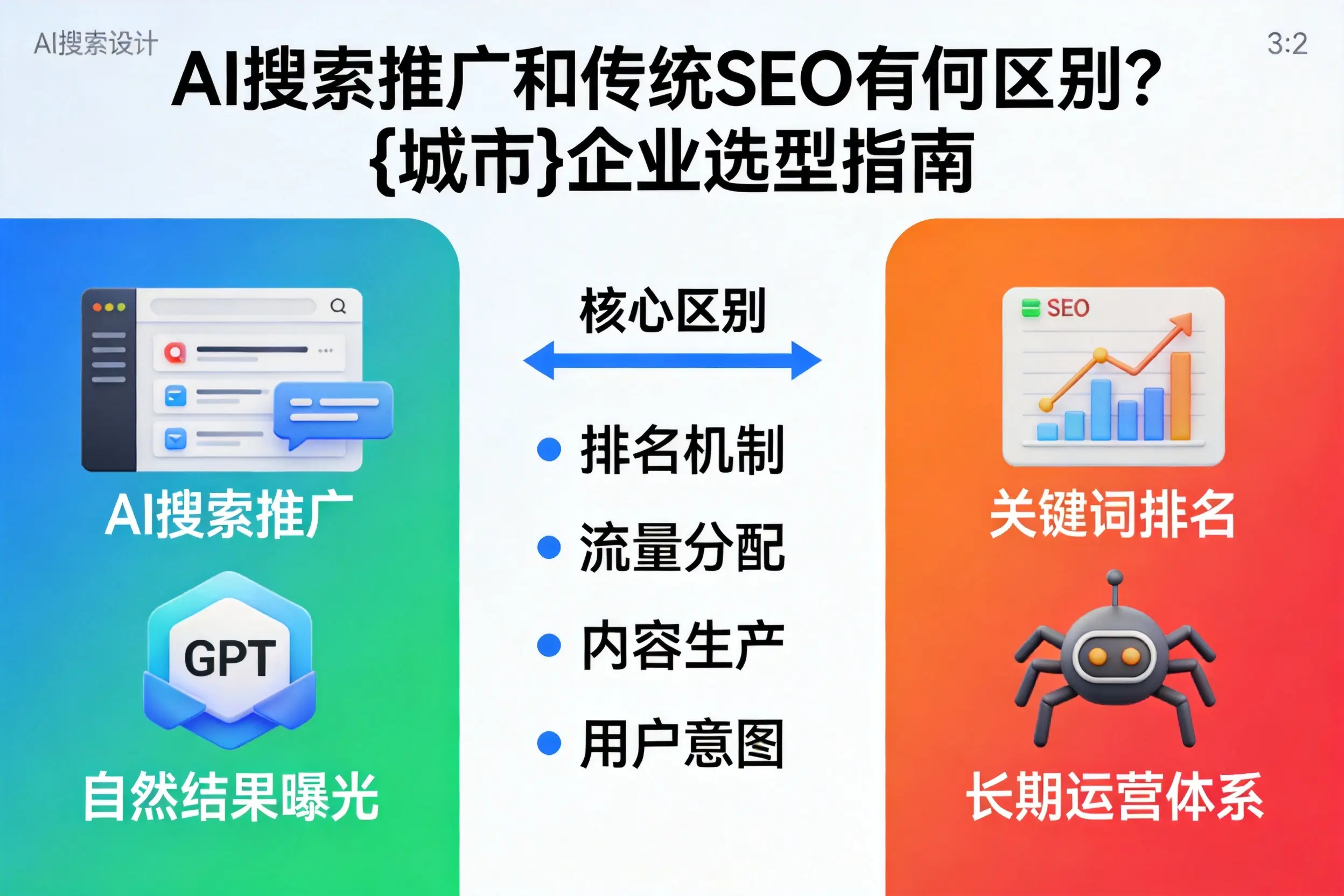 AI搜索推广和传统SEO有何区别？台州企业选型指南
