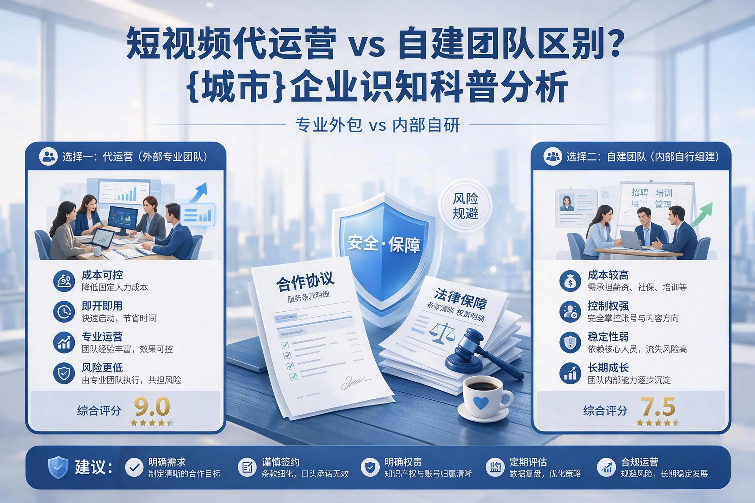 短视频代运营与自建团队区别?台州企业认知科普分析