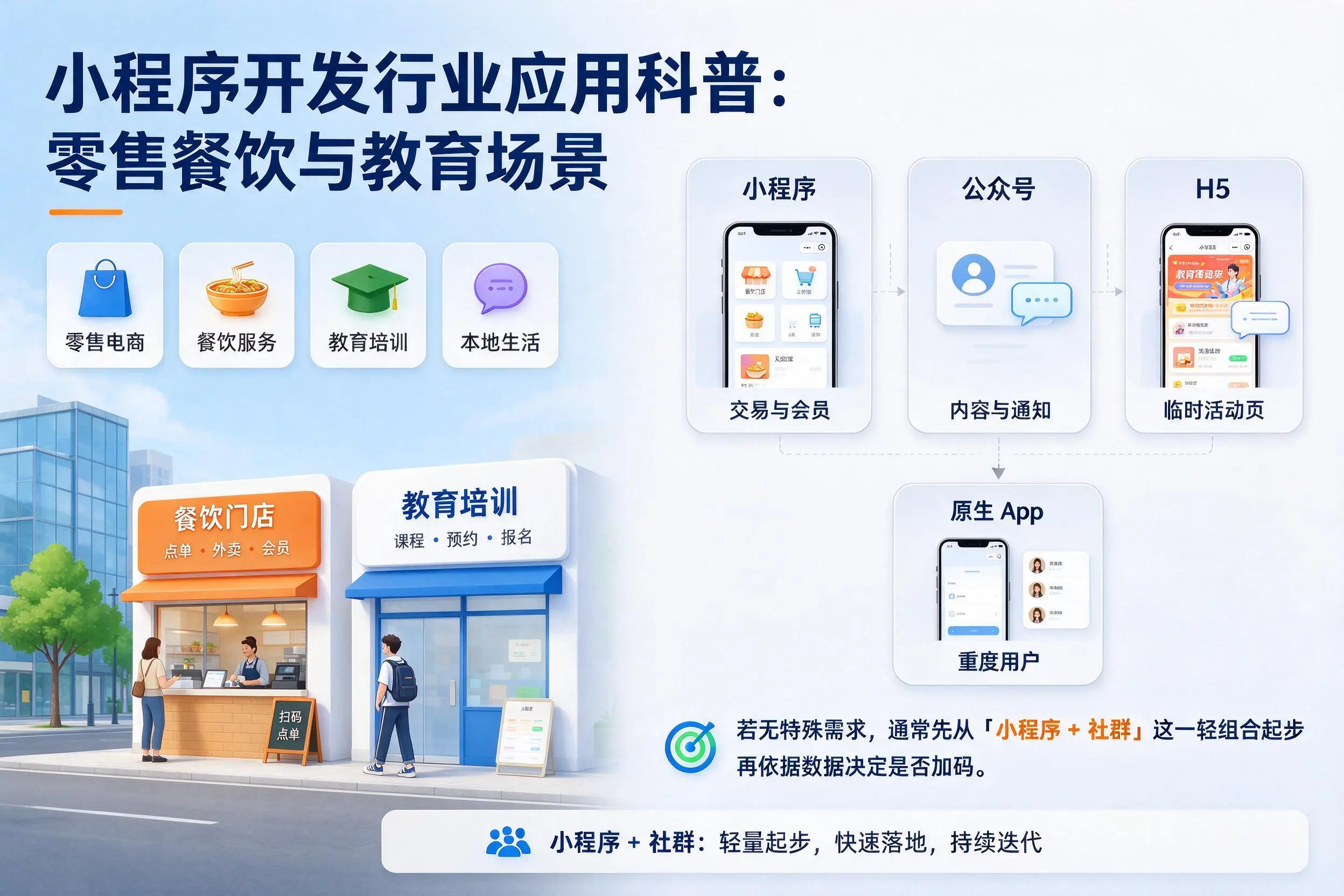 台州小程序开发行业应用科普：零售餐饮与教育场景