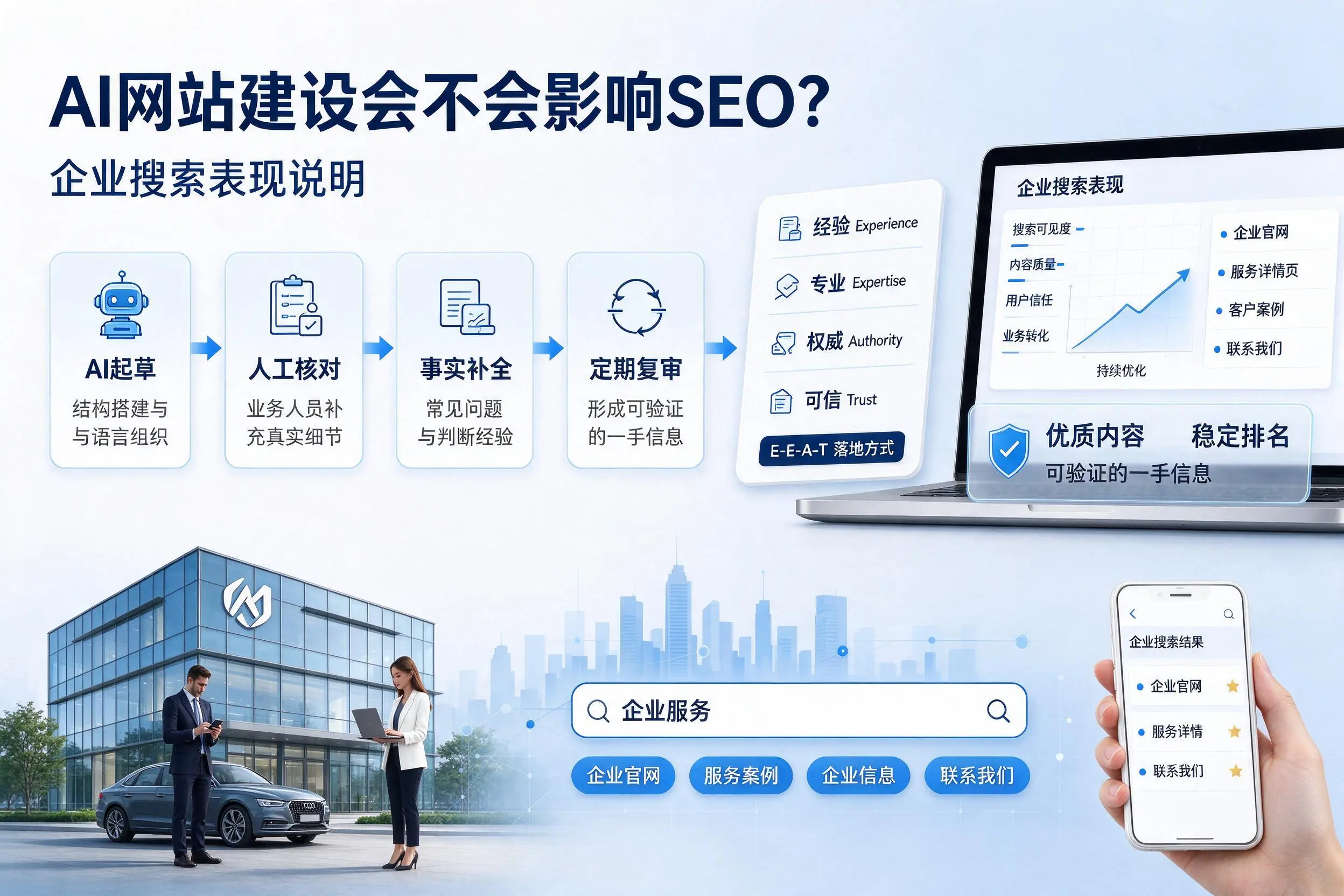 AI网站建设会不会影响SEO？台州企业搜索表现说明
