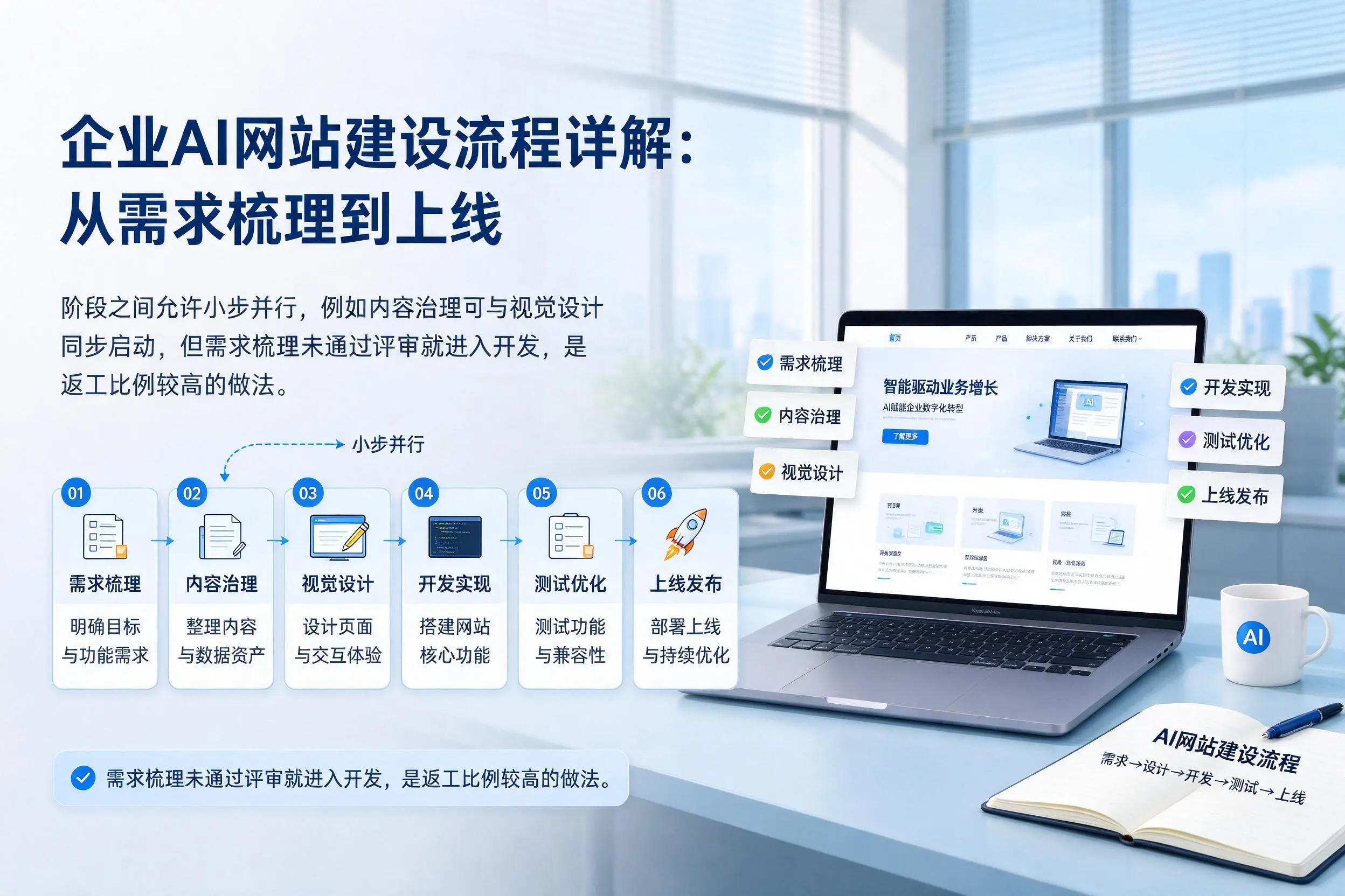台州企业AI网站建设流程详解：从需求梳理到上线