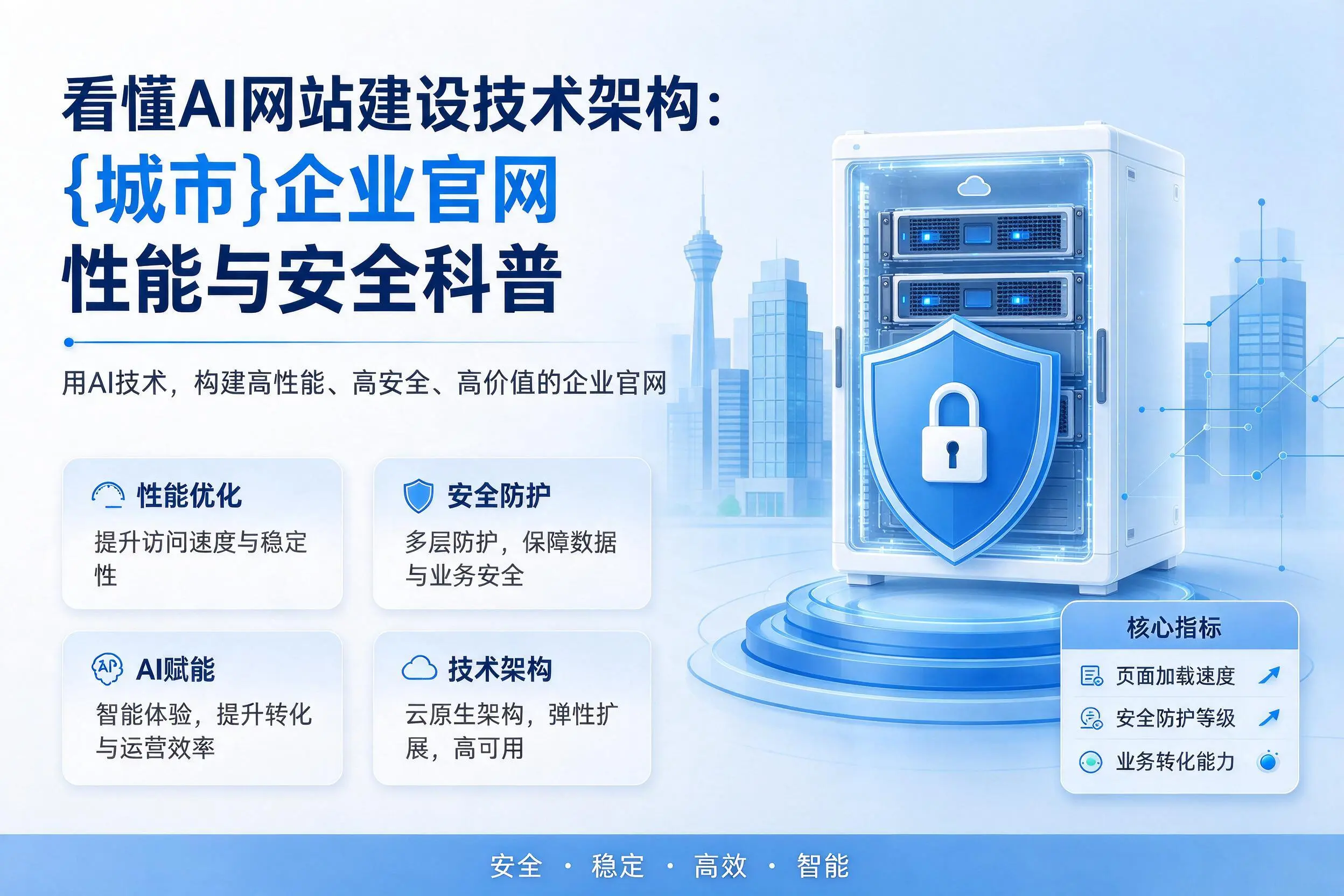 看懂AI网站建设技术架构:台州企业官网性能与安全科普