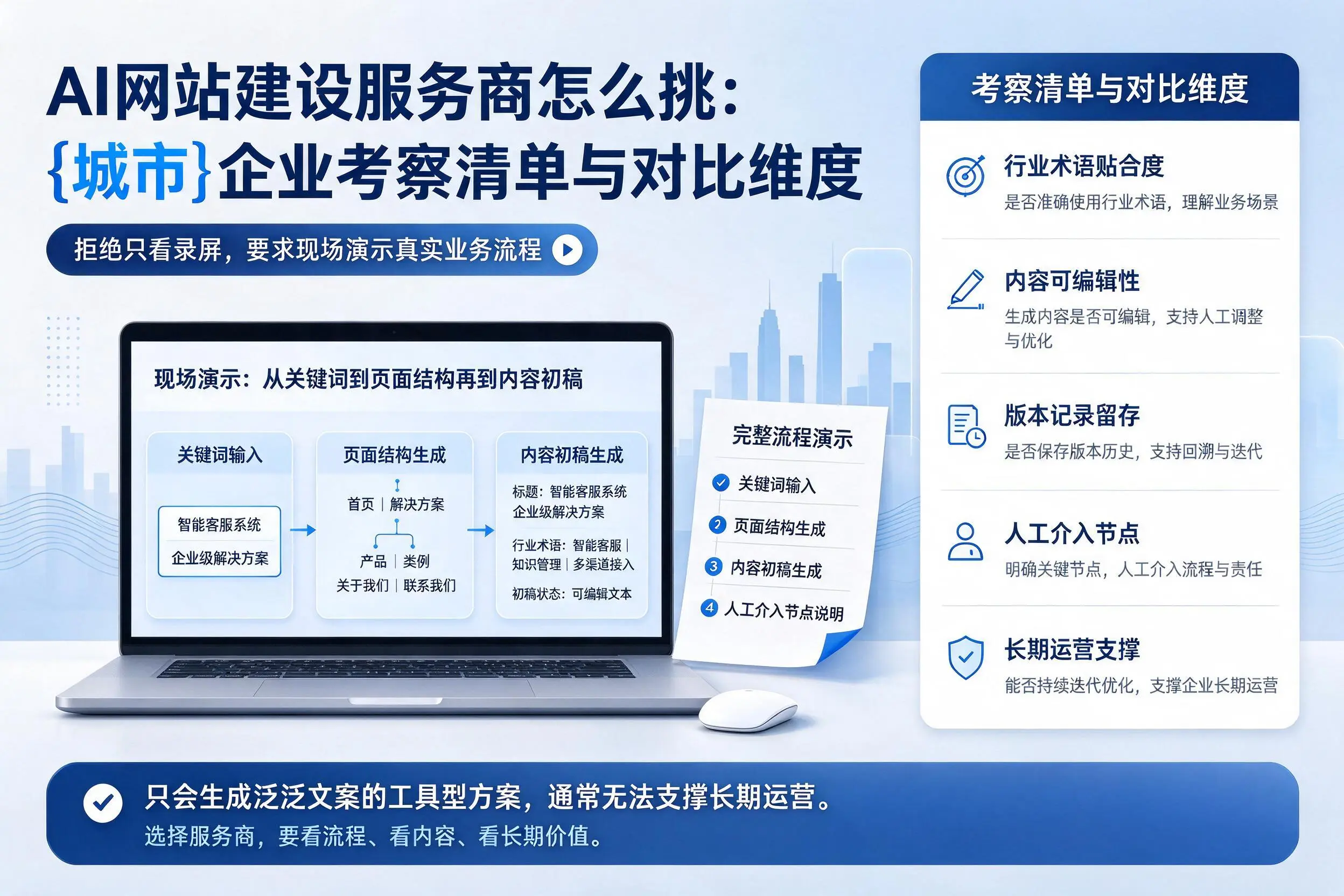 AI网站建设服务商怎么挑:台州企业考察清单与对比维度
