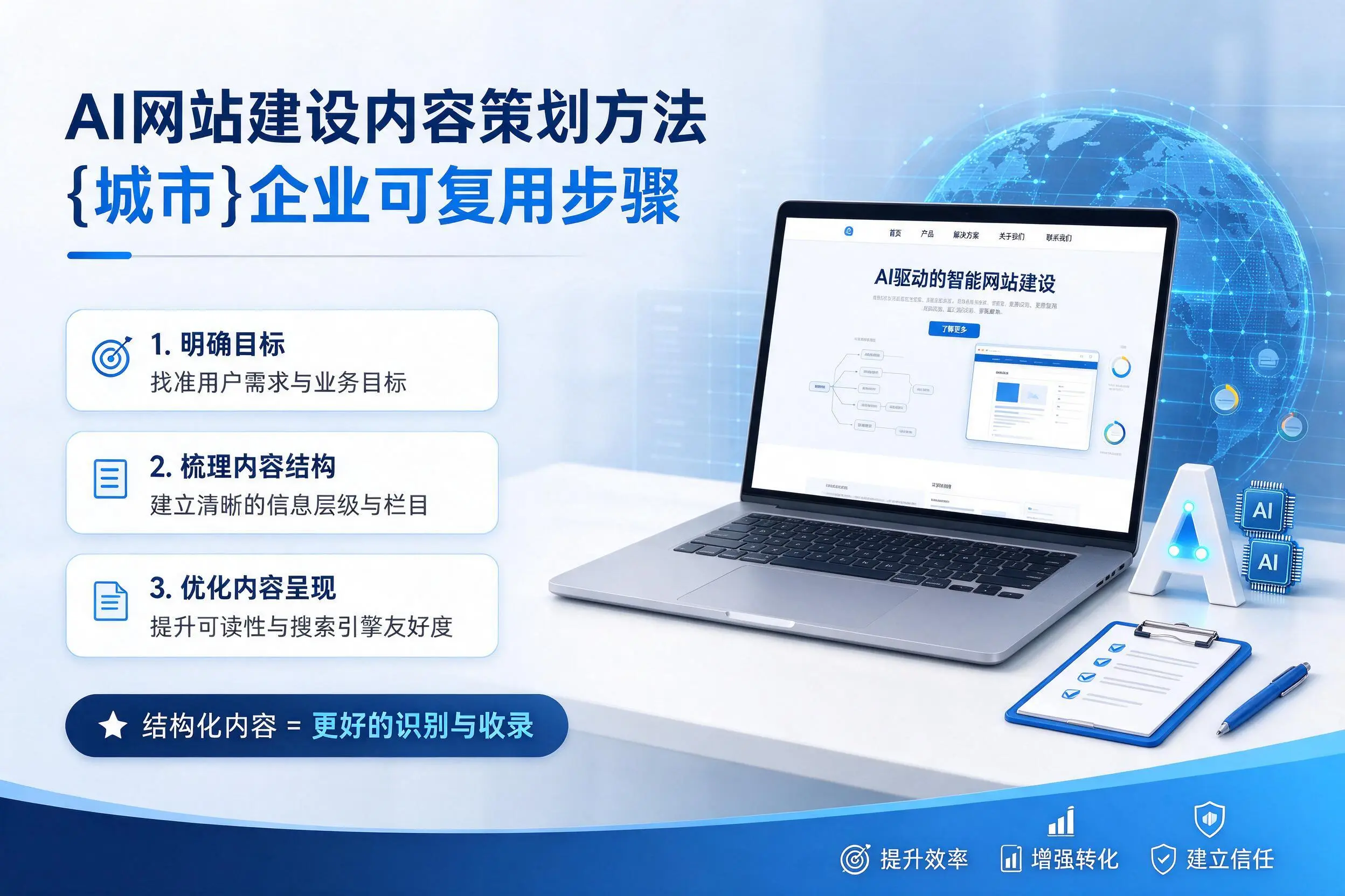 AI网站建设内容策划方法,台州企业可复用步骤