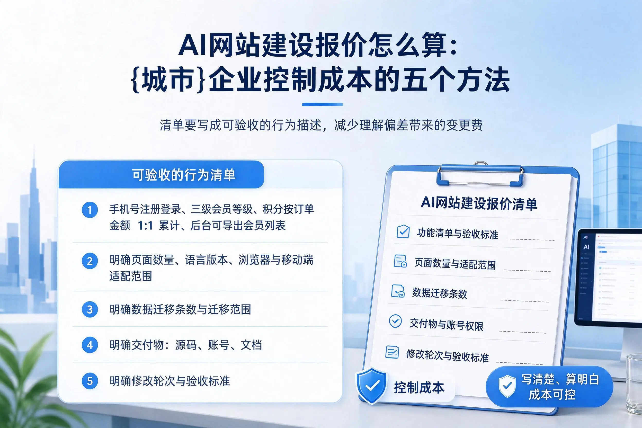 AI网站建设报价怎么算:台州企业控制成本的五个方法